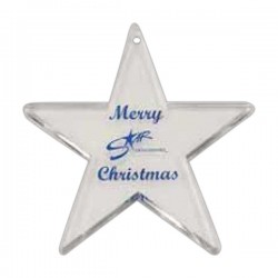 Custom Logo Star Acrylic Ornament with Custom Imprint (3 3/8"x3 1/2")