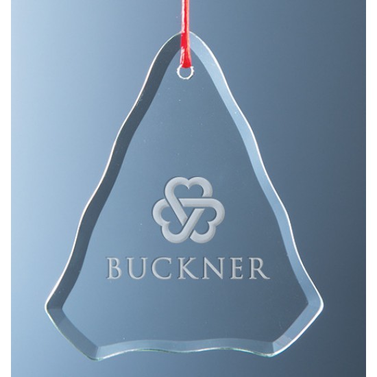 Custom Logo Festive Glass Tree Ornament