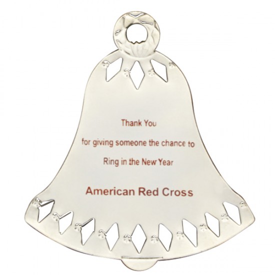 Custom Logo Bell Silver Plated Holiday Ornament