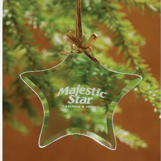 Custom Logo Star Jade Glass Ornament