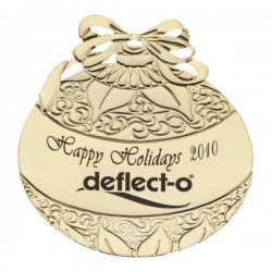 Custom Logo Christmas Ball Golden Holiday Ornament Custom Logo Christmas Ball Golden Holiday Ornament