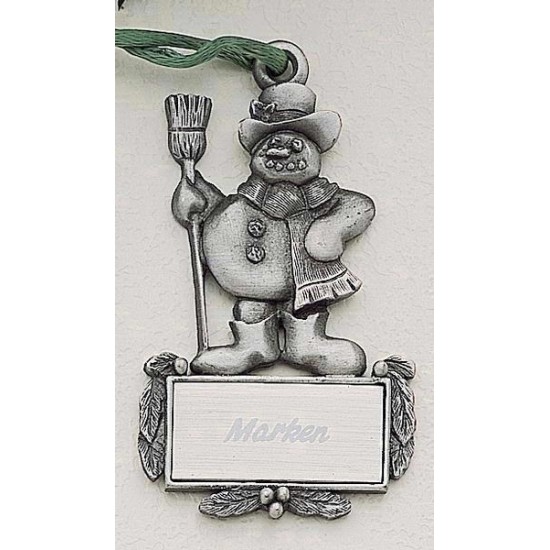 Custom Logo Snowman Ornament 