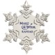 Custom Logo Snowflake Silver Plated Holiday Ornament - 2 3/4"x3 1/4"