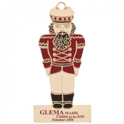 Custom Logo Screened Nutcracker Holiday Ornament
