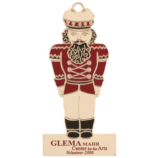 Custom Logo Screened Nutcracker Holiday Ornament