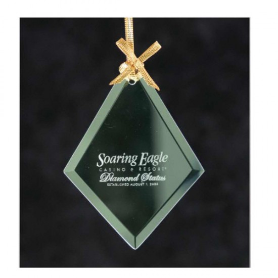 Custom Logo Diamond Jade Glass Ornament