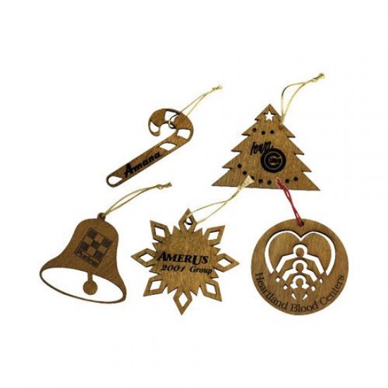 Custom Logo  Laser Cut Wood Ornaments