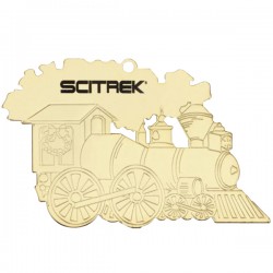 Custom Logo Train Golden Holiday Ornament