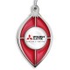 Custom Logo Red Stained Glass Effect Ornament