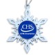 Custom Logo White Snowflake Ornament