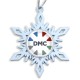 Custom Logo White Snowflake Ornament