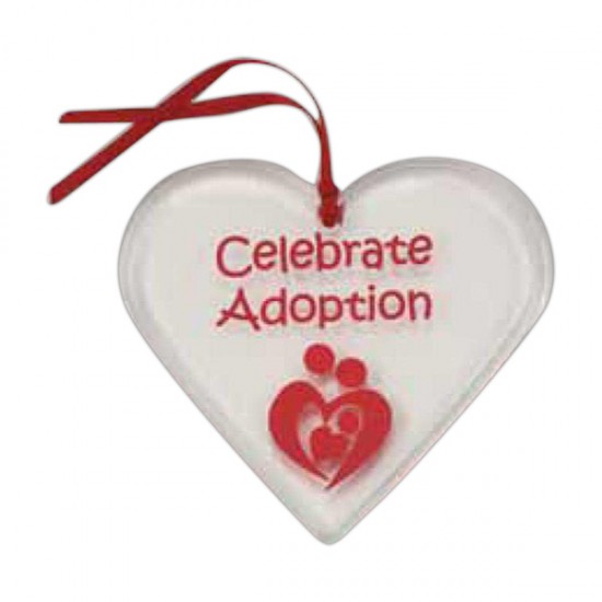 Custom Logo Heart Shaped Acrylic Ornament with Custom Imprint