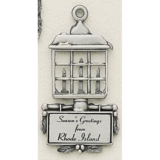 Custom Logo Design Lantern Cast Ornament w/ Silk Screened Plate