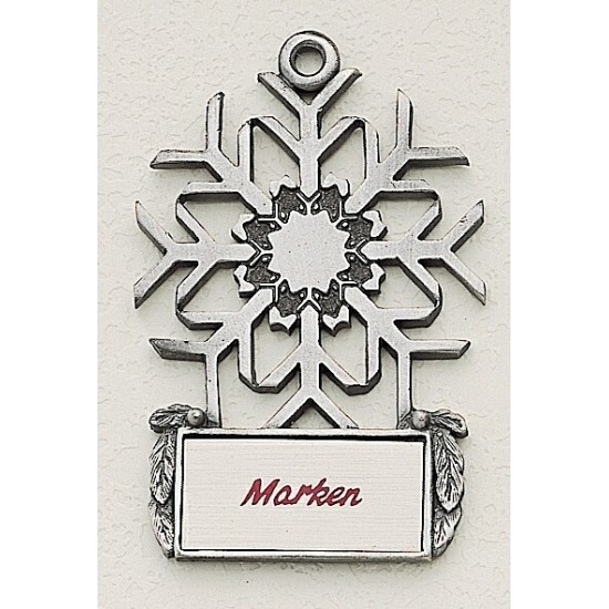 Custom Logo Marken Design Snowflake Cast Ornaments 