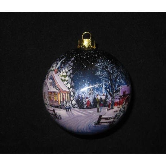 Custom Logo 3" Ball Glass Ornament - Fine Art Artwork