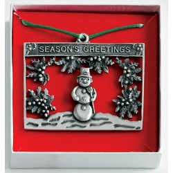 Custom Logo Design Snowman (Cut-Out) Cast Ornament