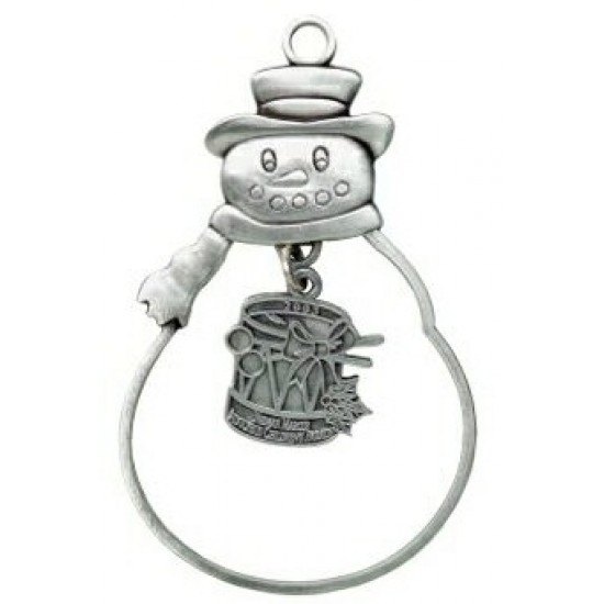 Custom Logo Frosty Ornament w/Screened Charm