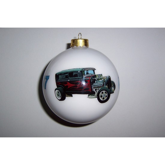 Custom Logo Ball Glass Ornament - Complex Artwork