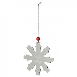 Custom Logo Silver Snowflake Ornament
