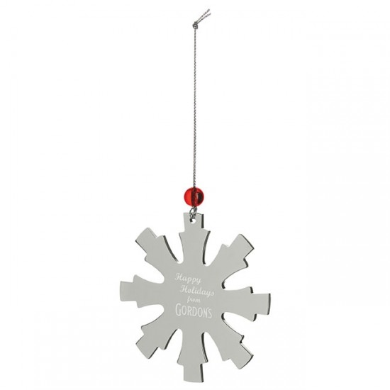Custom Logo Silver Snowflake Ornament