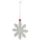 Custom Logo Silver Snowflake Ornament