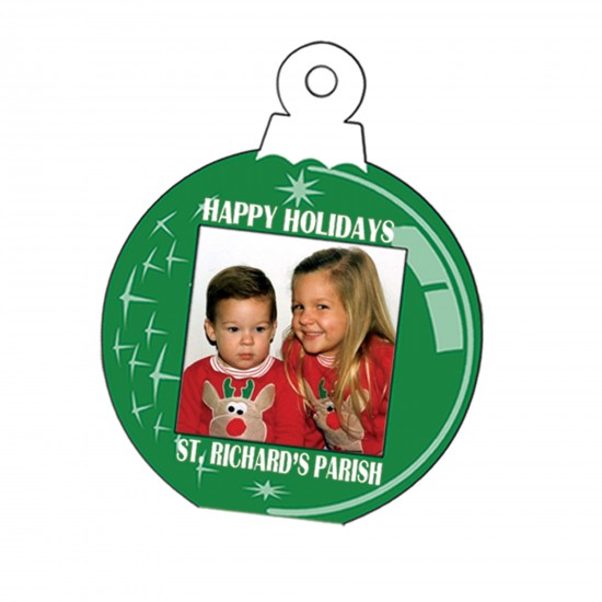 Custom Logo Holiday Fun Ornament Photo Frame 