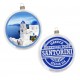 Custom Logo Round Glass Disc Ornaments 3 1/2"