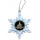 Custom Logo White Snowflake Ornament