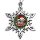 Custom Logo Bright Nickel Snowflake Ornament