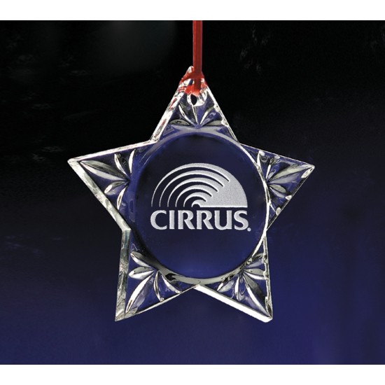 Custom Logo Crystal Star Ornament