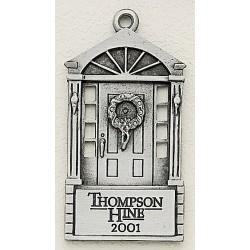 Custom Logo Design Front Door Cast Ornament w/ Silk Screened Plate