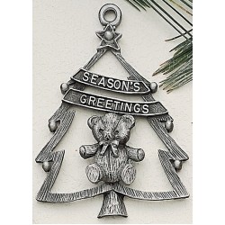 Custom Logo Marken Design Teddy Bear w/ Tree Cast Ornament Custom Logo Marken Design Teddy Bear w/ Tree Cast Ornament