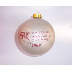 Custom Logo Ball Glass Ornament - Simple Artwork