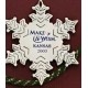 Custom Logo Snowflake Silver Plated Holiday Ornament - 2 3/4"x3 1/4"
