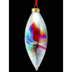 Custom Logo Marquis Shape Glass Ornament - Simple Artwork