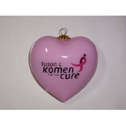 Custom Logo Heart Shape Glass Ornament - Simple Artwork Custom Logo Heart Shape Glass Ornament - Simple Artwork