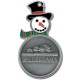 Custom Logo Snow Man Holiday Ornament