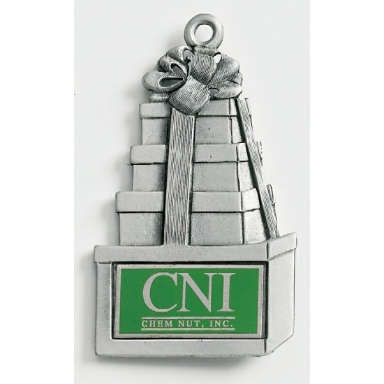 Custom Logo Design Gifts Cast Ornament w/ Silk Screened Plate