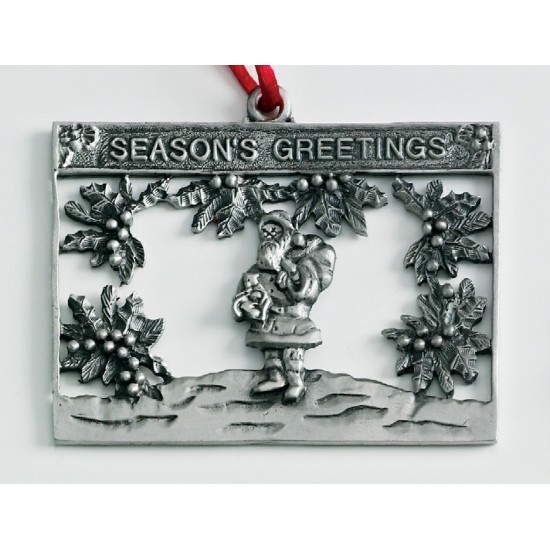 Custom Logo Design Santa (Cut-Out) Cast Ornament