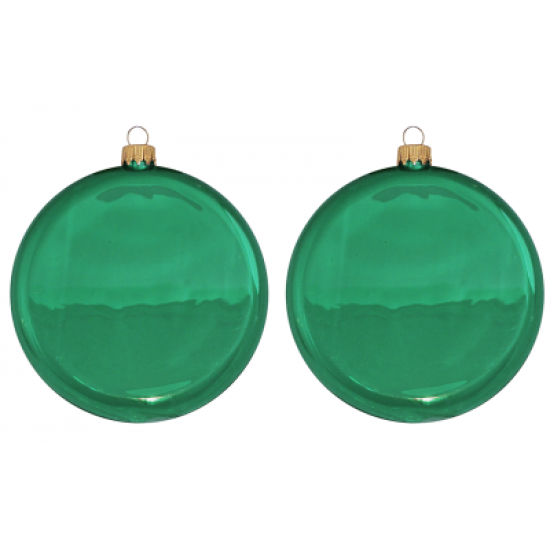 Custom Logo Round Glass Disc Ornaments 3 1/2"